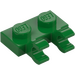 LEGO Groen Plaat 1 x 2 met Horizontaal Clips (clips met platte voorkant) (60470)