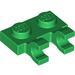 LEGO Groen Plaat 1 x 2 met Horizontaal Clips (clips met platte voorkant) (60470)