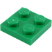 LEGO Green Plate 2 x 2 (3022 / 94148)