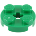 LEGO Grün Platte 2 x 2 Runden mit Achse Loch (mit &#039;+&#039; Achsloch) (4032)