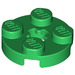 LEGO Groen Plaat 2 x 2 Ronde met As Gat (met &#039;X&#039;-vormig asgat) (4032)