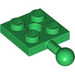 LEGO Green Plate 2 x 2 with Ball Joint and Hole in Plate (3768 / 15456)