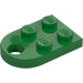 LEGO Green Plate 2 x 3 with Rounded End and Pin Hole (3176)