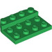 LEGO Groen Plaat 3 x 4 x 0.7 Afgerond (3263)