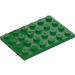 LEGO Grønn Plate 4 x 6 (3032)