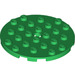 LEGO Vert assiette 6 x 6 Rond avec Épingle Trou (11213)