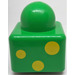 LEGO Green Primo Brick 1 x 1 with 3 Yellow Spots on opposite sides (31000)