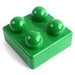 LEGO Green Primo Brick 2 x 2 x 1 (31148)