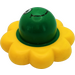 LEGO Green Primo Flower Top with Face and yellow petals