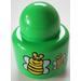 LEGO Grün Primo Rund Rattle 1 x 1 Stein mit 4 bees (2 groups von 2 bees) (31005 / 75592)