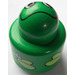 LEGO Green Primo Round Rattle 1 x 1 Brick with Frog Pattern (31005)