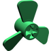 LEGO Groen Propeller met 3 Messen (6041)