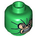 LEGO Green Scorpion Minifigure Head (Recessed Solid Stud) (3626 / 27077)