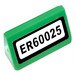 LEGO Green Slope 1 x 2 (31°) with &#039;ER60025&#039; Sticker (85984)