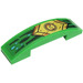 LEGO Green Slope 1 x 4 Curved Double with Armor Sticker (93273)