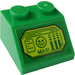 LEGO Grün Steigung 2 x 2 (45°) mit &#039;MAX!&#039;, Gesicht und Bars Aufkleber (3039)