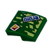 LEGO Green Slope 2 x 2 Curved with Blue &#039;ninja&#039; and Shuriken Throwing Star (Model Right) Sticker (15068)