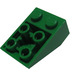 LEGO Green Slope 2 x 3 (25°) Inverted with Connections between Studs (2752 / 3747)