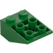 LEGO Green Slope 2 x 3 (25°) Inverted without Connections between Studs (3747)