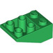 LEGO Green Slope 2 x 3 (25°) Inverted without Connections between Studs (3747)