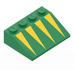 LEGO Groen Helling 3 x 4 (25°) met Geel Triangles (3297)
