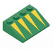 LEGO Groen Helling 3 x 4 (25°) met Geel Driehoeken (3297 / 82351)