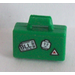 LEGO Groen Klein Koffer met Wit Tag met &#039;BLL&#039;, Minifigure Hoofd en Triangle Sticker (4449)