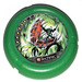 LEGO Green Technic Bionicle Weapon Throwing Disc with Amazon / Jungle, 6 pips, fighting giant toothed plant (32171)