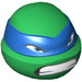 LEGO Green Teenage Mutant Ninja Turtles Head with Leonardo Angry Face (13009)
