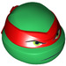 LEGO Green Teenage Mutant Ninja Turtles Head with Raphael Red Mask and Frown (13010)