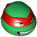 LEGO Green Teenage Mutant Ninja Turtles Head with Raphael Red Mask and Smile (13011)