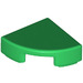 LEGO Green Tile 1 x 1 Quarter Circle (25269 / 84411)