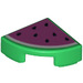 LEGO Vert Tuile 1 x 1 Trimestre Cercle avec Dark Pink Watermelon Slice (25269 / 49343)