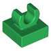 LEGO Green Tile 1 x 1 with Clip (Raised &quot;C&quot;) (15712 / 44842)