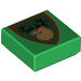 LEGO Green Tile 1 x 1 with Deer with Antlers with Groove (3070 / 30949)