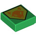 LEGO Green Tile 1 x 1 with Fox with Groove (3070)