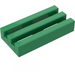 LEGO Green Tile 1 x 2 Grille (without Bottom Groove)