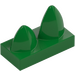 LEGO Green Tile 1 x 2 with 2 Vertical Teeth (15209)