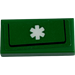 LEGO Green Tile 1 x 2 with EMT Star of Life Sticker with Groove (3069)