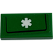 LEGO Green Tile 1 x 2 with EMT Star of Life Sticker with Groove (3069)