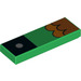 LEGO Vert Tuile 1 x 3 avec Noir Carré (39090 / 63864)