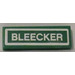 LEGO Green Tile 1 x 3 with &#039;BLEECKER&#039; Sticker (63864)