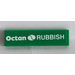 LEGO Green Tile 1 x 4 with &#039;Octan RUBBISH&#039; Sticker (2431)