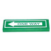 LEGO Green Tile 1 x 4 with One Way Sign Sticker (2431)
