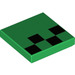 LEGO Green Tile 2 x 2 with 4 Black Pixels with Groove (3068 / 39851)