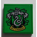 LEGO Green Tile 2 x 2 with Slytherin Crest Sticker with Groove (3068)