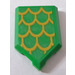 LEGO Grün Fliese 2 x 3 Pentagonal mit Gold Scales Aufkleber (22385)