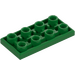 LEGO Green Tile 2 x 4 Inverted (3395)