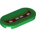 LEGO Green Tile 2 x 4 with Rounded Ends with Mouth with Teeth (66857 / 94411)