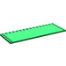 LEGO Grün Fliese 6 x 16 mit Bolzen auf 3 Edges (6205)